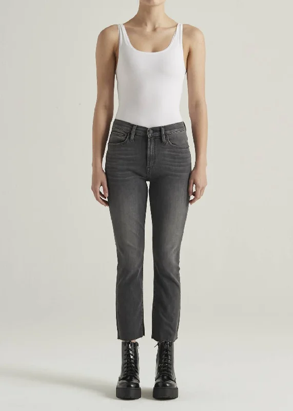 Bree Mid Rise Straight Crop Jeans In Ashland