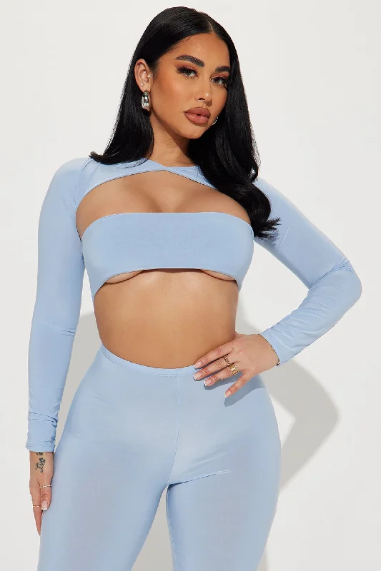 Close Enough Jumpsuit Set - Light Blue