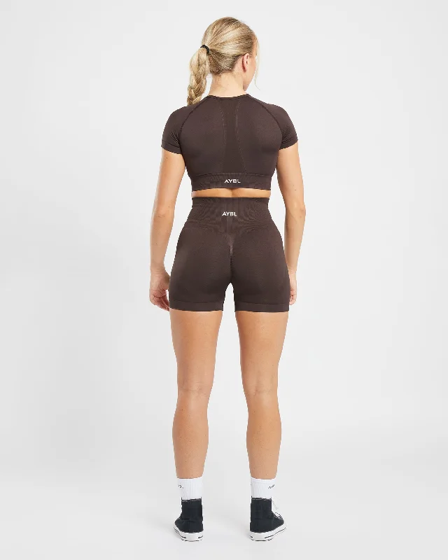 Empower Seamless Shorts - Cocoa Brown