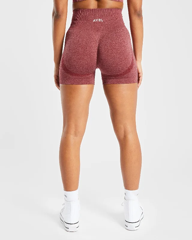 Empower Seamless Shorts - Red Marl