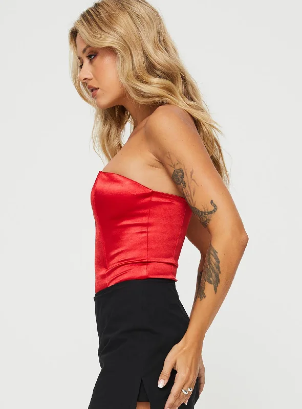 Huttley Bodysuit Red