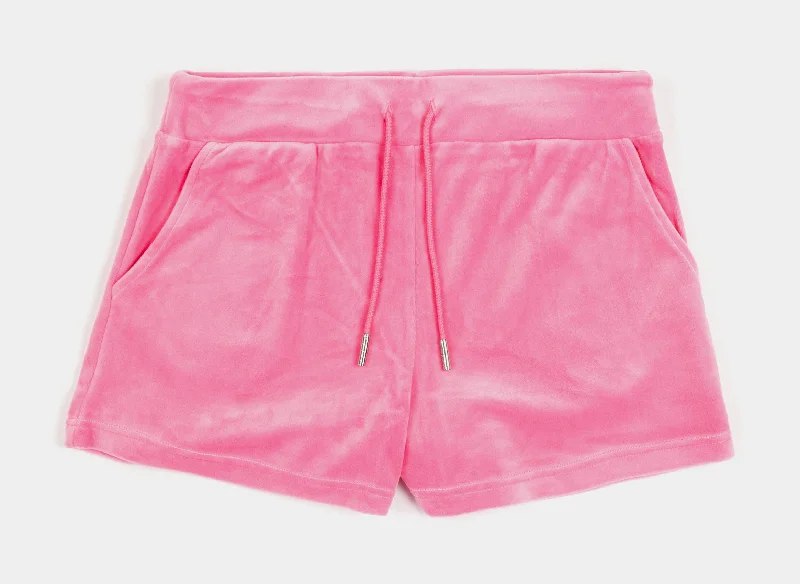 OG Bling Velour Womens Shorts (Pink)