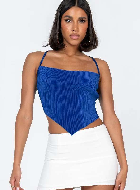 Julia Plisse Top Blue