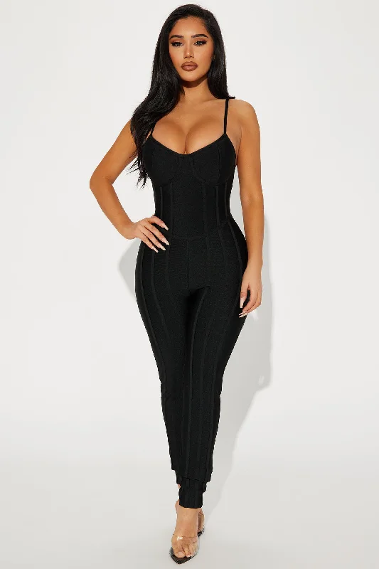 Leyla Bandage Jumpsuit - Black