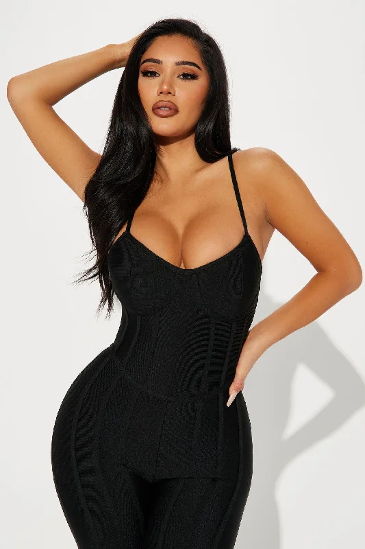 Leyla Bandage Jumpsuit - Black