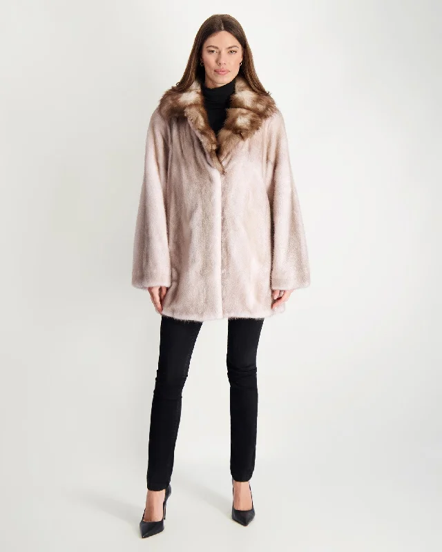 Mink Jacket With Stone Marten Collar