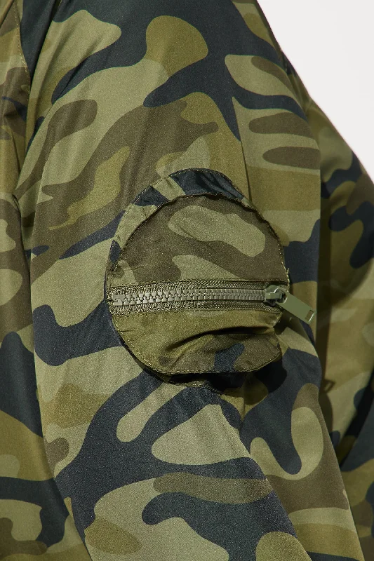 Playing Games Camo Windbreaker - Olive/combo