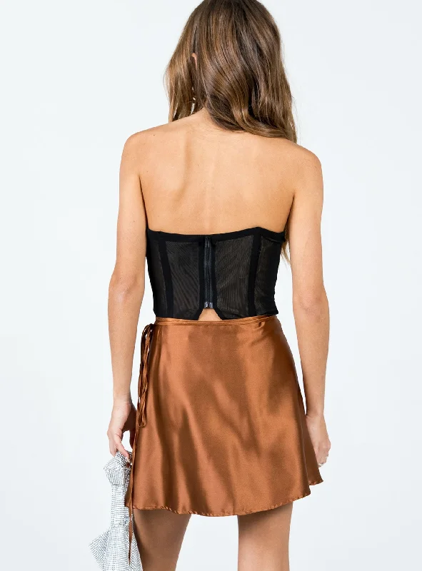 Skylar Mini Skirt Brown