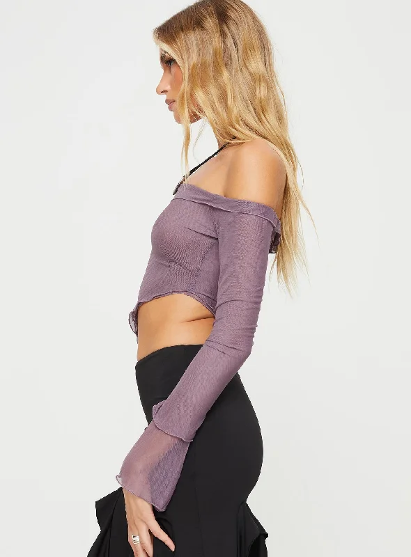 Vicini Off The Shoulder Top Purple