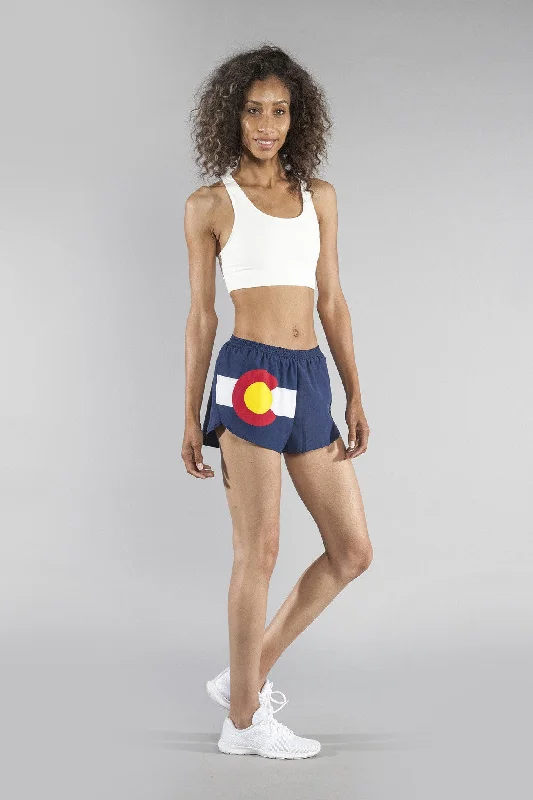 Women's 1"" Elite Split Shorts- Colorado