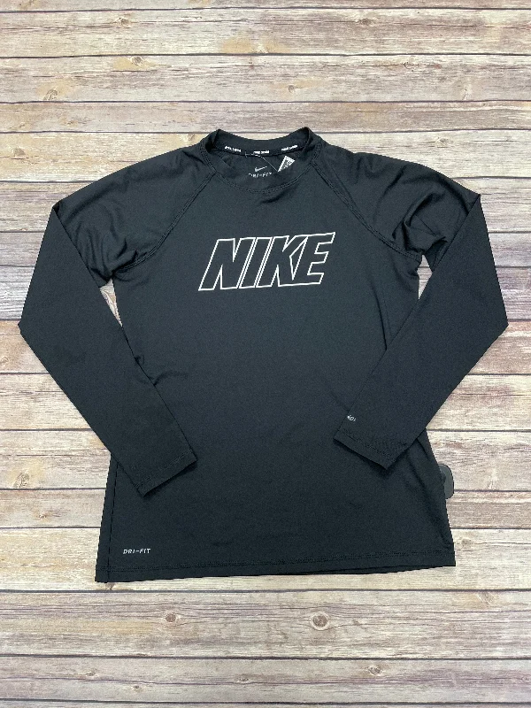 Athletic Top Long Sleeve Collar By Nike Apparel  Size: M