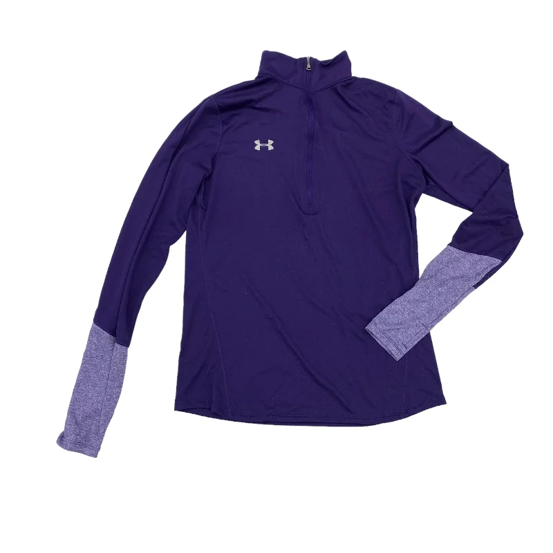 Athletic Top Long Sleeve Collar By Under Armour  Size: S