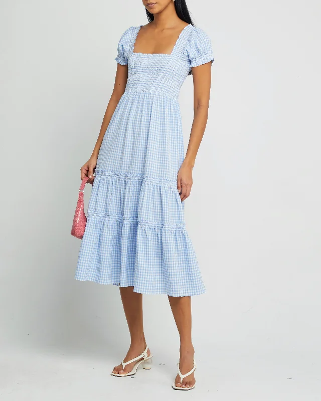 Square Neck Smocked Maxi Dress