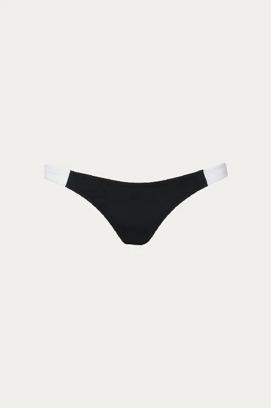 Euterpe Bikini Bottom In Black/white