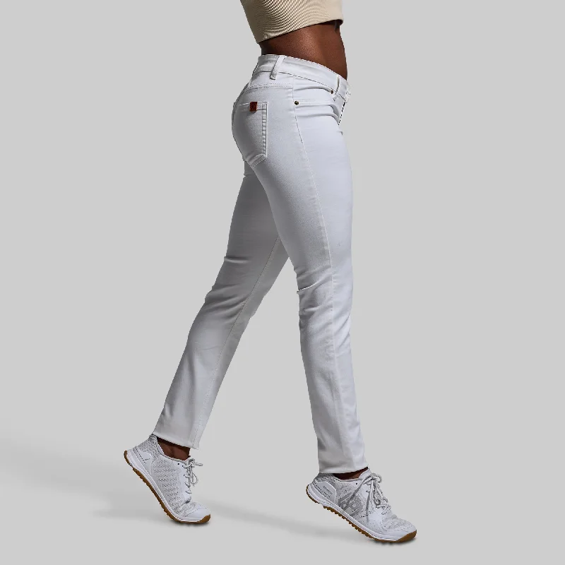 FLEX Stretchy Mid-Rise Skinny Jean (White)