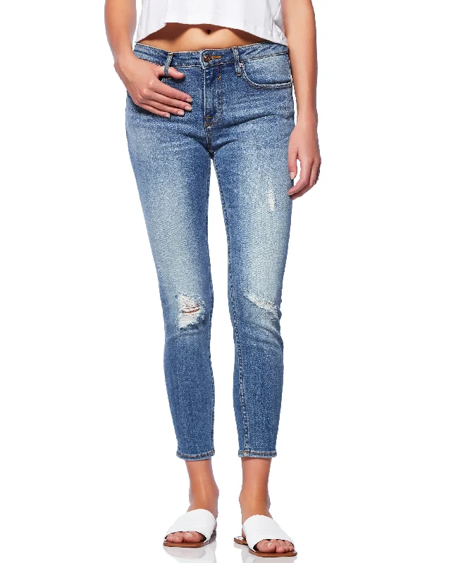 Distressed Jagger Cropped Skinny Jeans