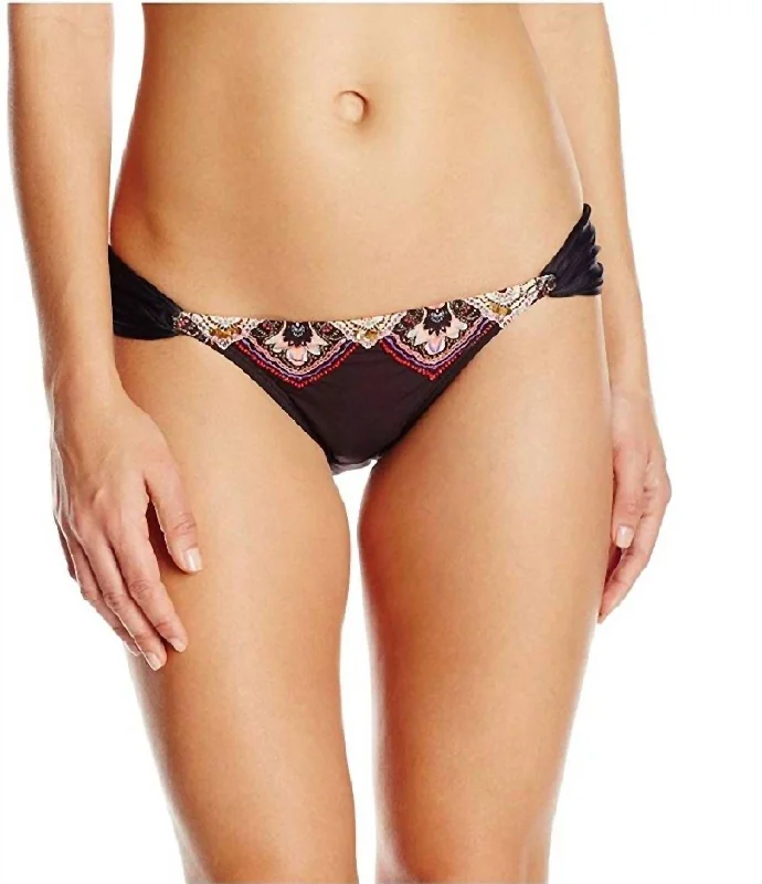 San Sebastian Embroidered Teeny Bikini Bottom In Multi