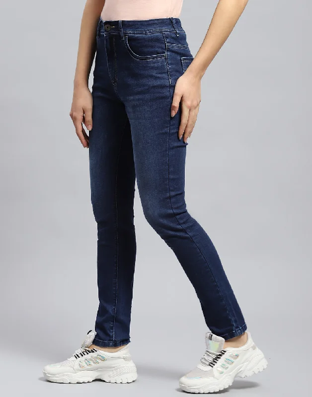 Women Blue Light Wash Slim Fit Denim