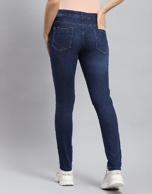 Women Blue Light Wash Slim Fit Denim