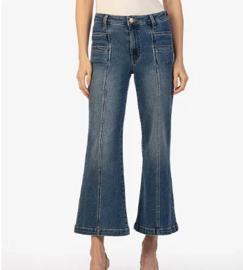 Front seam wide leg Denim