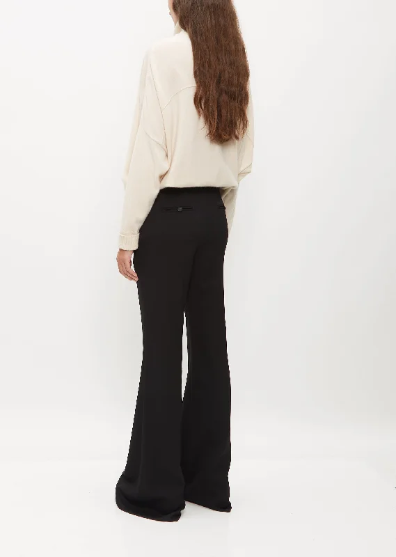 Wool Twill Boot Cut Pants