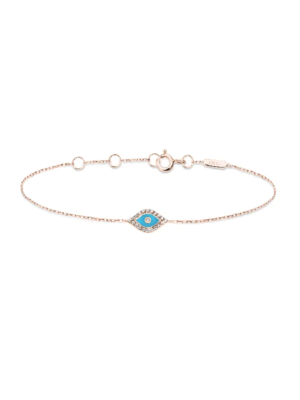 14k Gold  Eye 
Diamond Bracelet