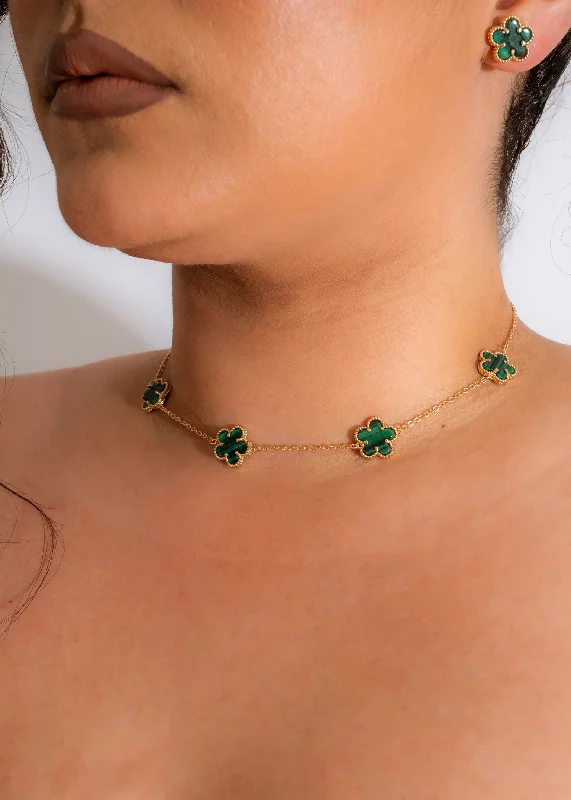 Be Honest Necklace Green