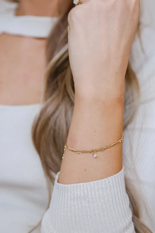 FINAL SALE - Eleanor Gold Layered Chain Bracelet