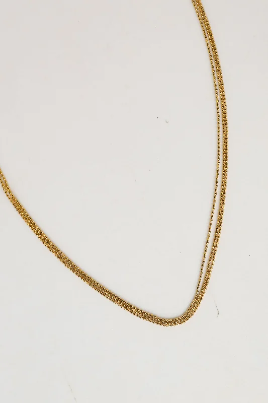 FINAL SALE - Josie Gold Layered Chain Necklace