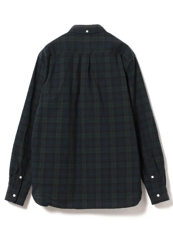 Beams Plus B.D. Indigo Yarn Tartan Check - INDIGO BLACK WATCH