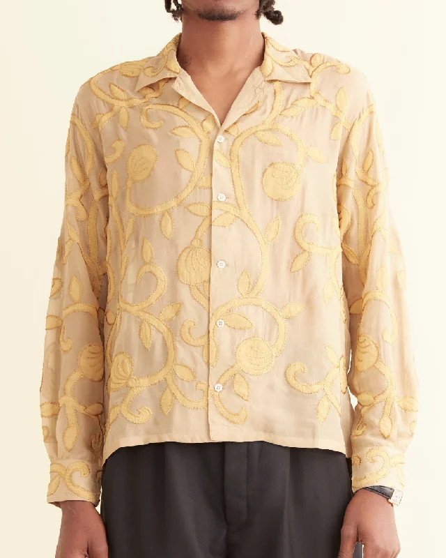 Bode Appliqué Harlayne Long Sleeve Shirt