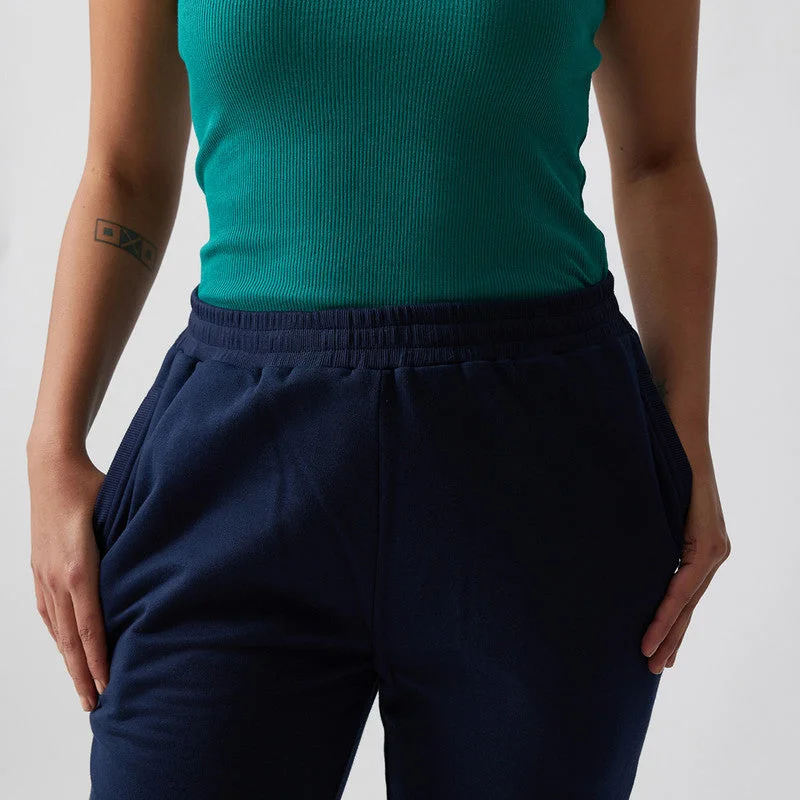 Cotton Joggers for Women | Deep Sea Blue