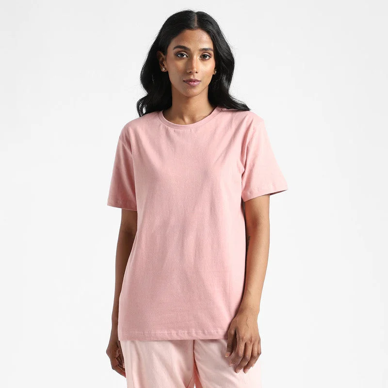 Organic Cotton T-Shirt for Women | Natural Dyed | Earth Pink