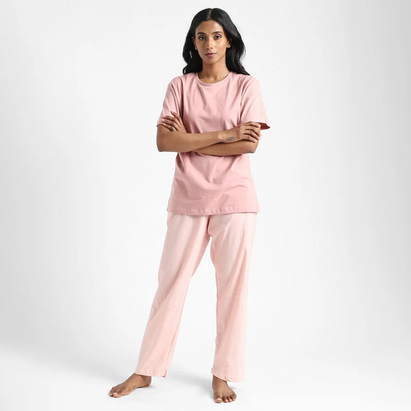 Organic Cotton T-Shirt for Women | Natural Dyed | Earth Pink