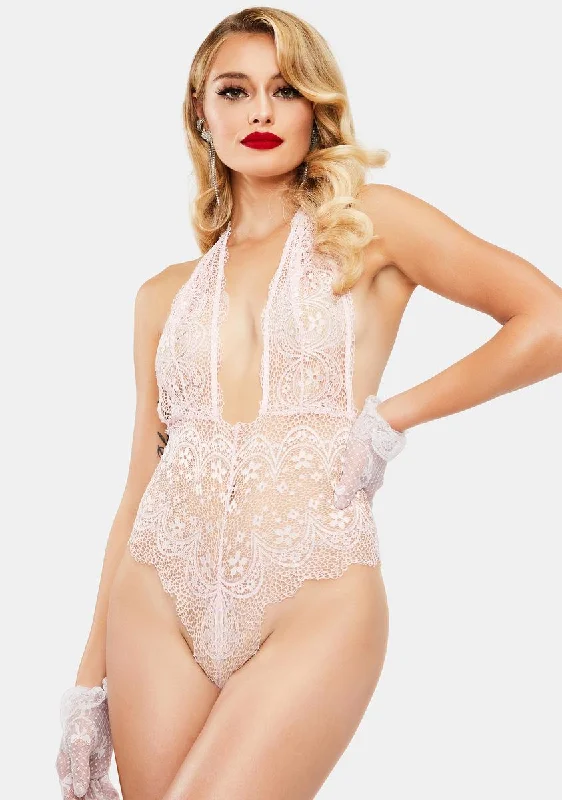 State Of Dreaming Lace Halter Teddy