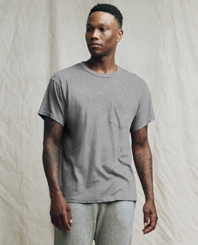 The Men's Pocket Tee. -- Heather Grey