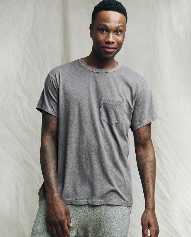 The Men's Pocket Tee. -- Heather Grey