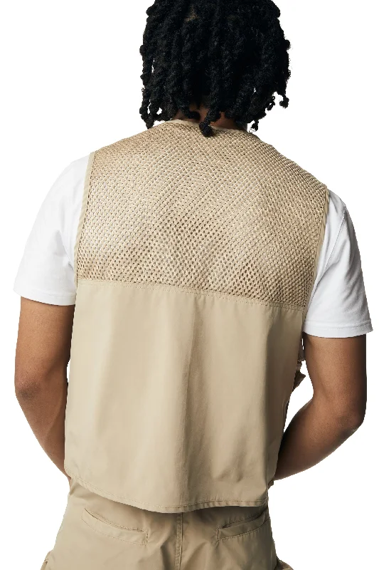 Utility Windbreaker Vest - Khaki