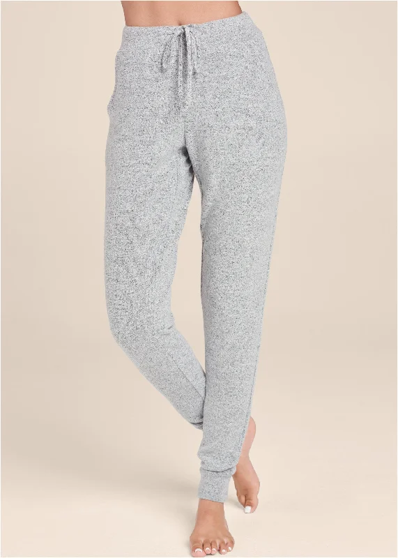 Cozy Hacci lounge joggers - Heather Grey