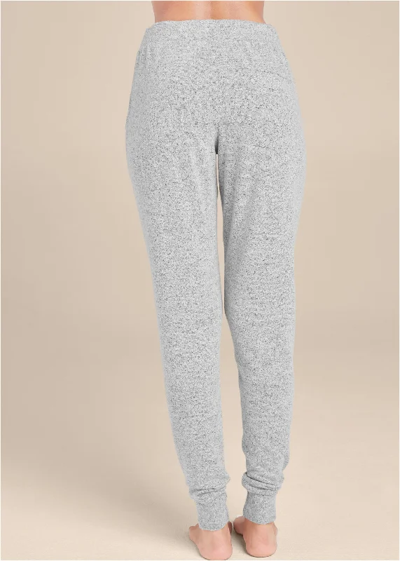 Cozy Hacci lounge joggers - Heather Grey