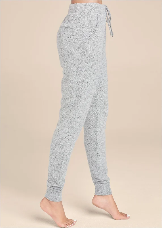 Cozy Hacci lounge joggers - Heather Grey