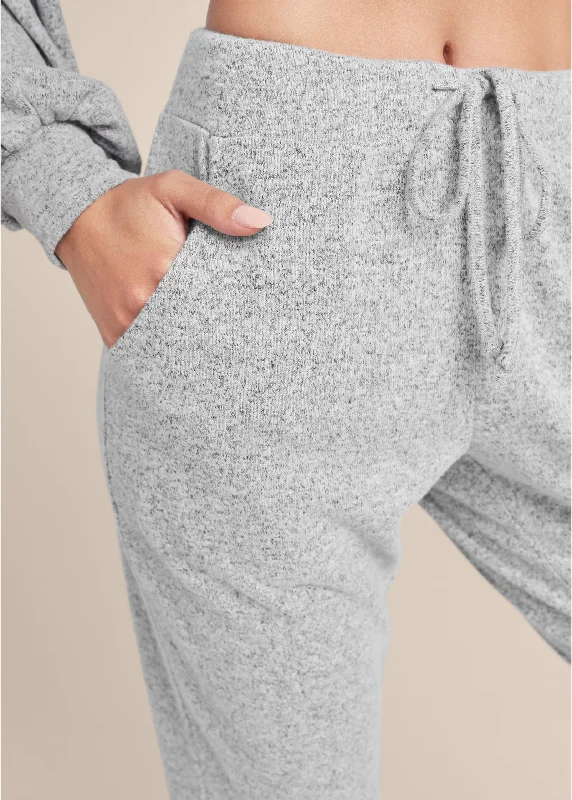 Cozy Hacci lounge joggers - Heather Grey