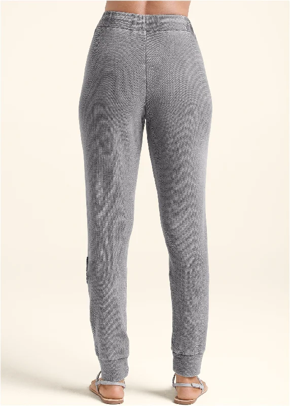 Textured sparkle joggers - Grey