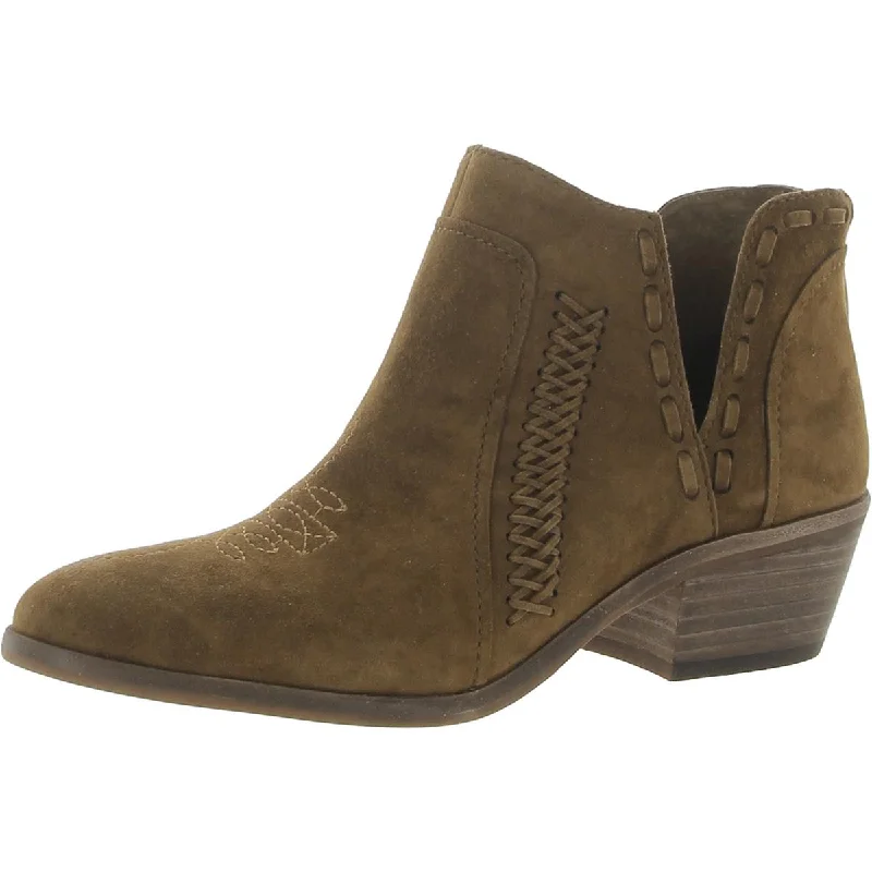 Presita Womens Suede Cut-Out Booties