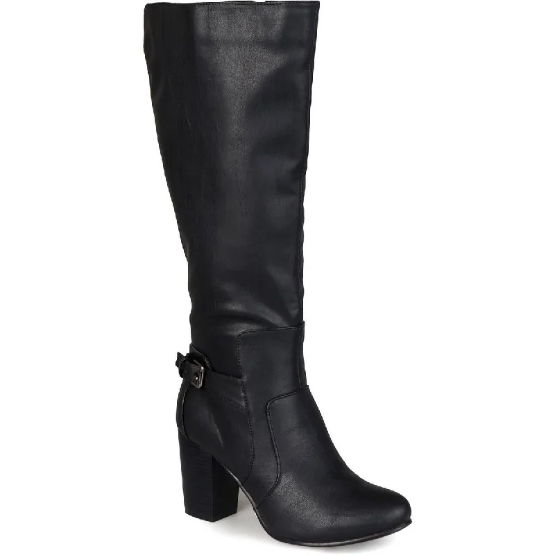 Womens Faux Leather Tall Knee-High Boots