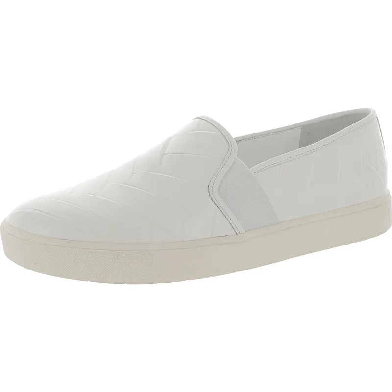 Womens Faux Leather Slip On Casual And Fashion Sneakers