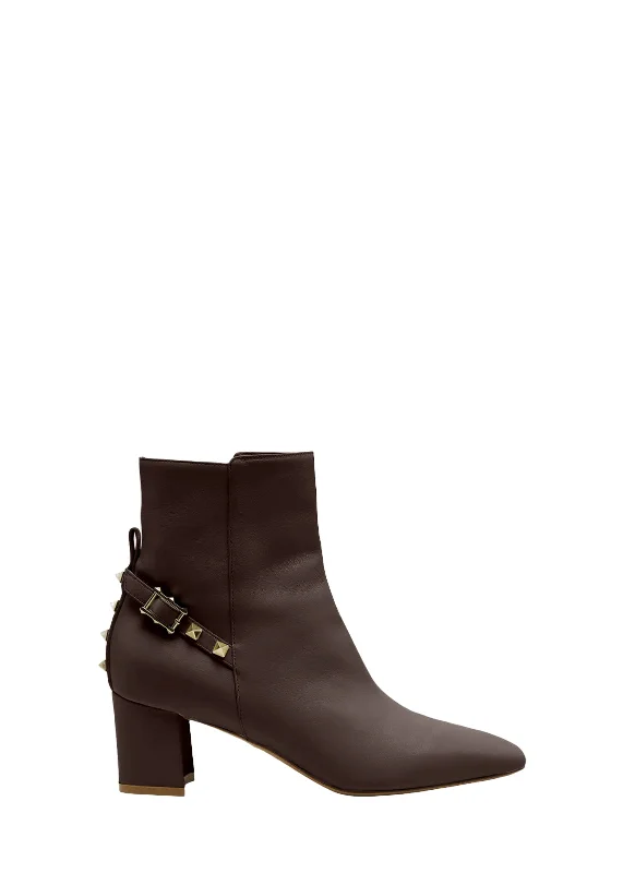 Valentino Rockstud Nappa Ankle Boots 90 Mm