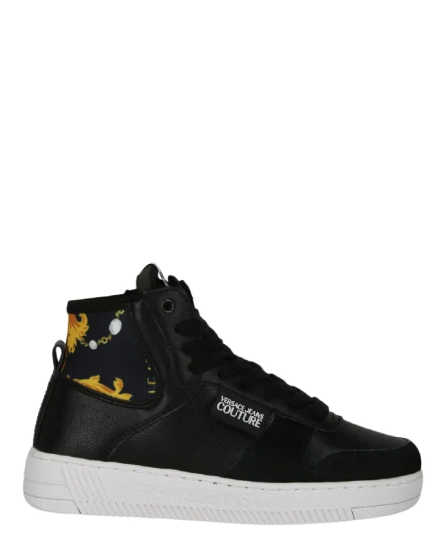 Versace Jeans Womens Meyssa Baroque High-Top Sneakers