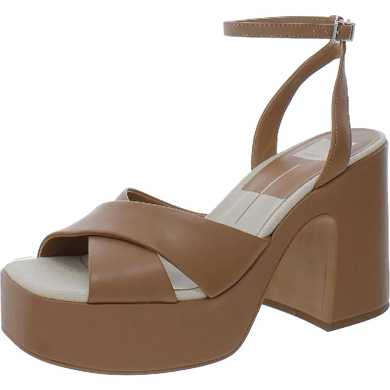 Womens Leather Platform Sandals