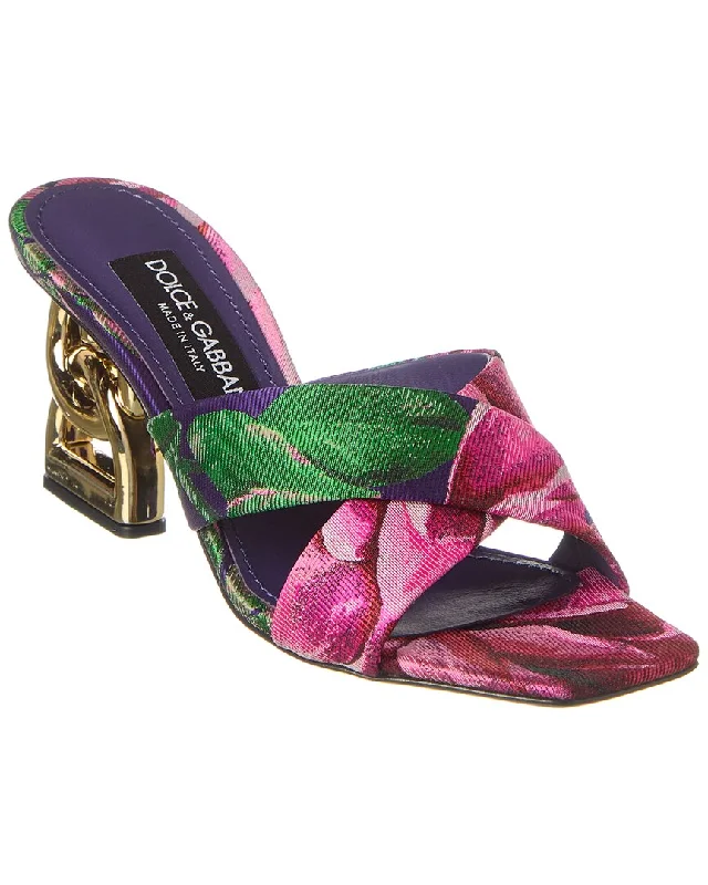 Dolce & Gabbana Dg Logo Jacquard Sandal